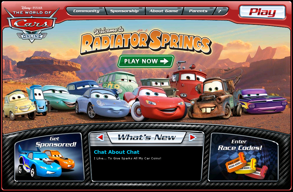 Disney Releases 5th Online Community – “World of Cars”