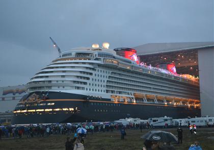Disney Dream Floats Out of Meyer Werft Dock For First Time