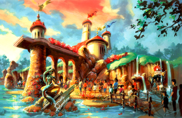 Concept Art for Little Mermaid Attraction at Fantasyland