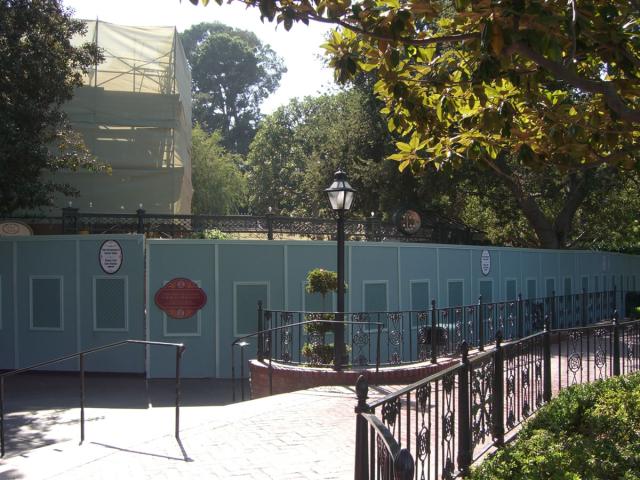 New Orleans Square construction walls