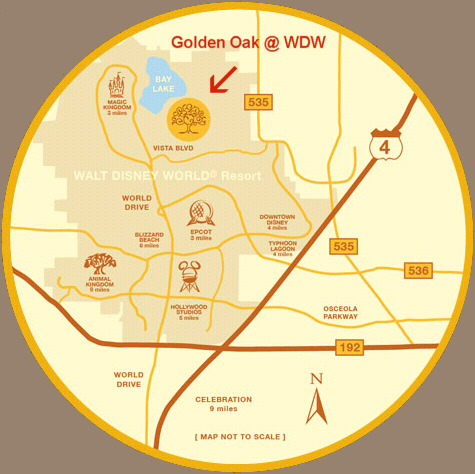 Map of Golden Oak at Walt Disney World