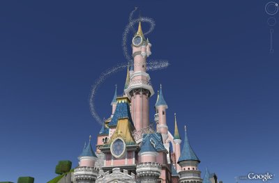 Disneyland Paris Castle on Google Earth