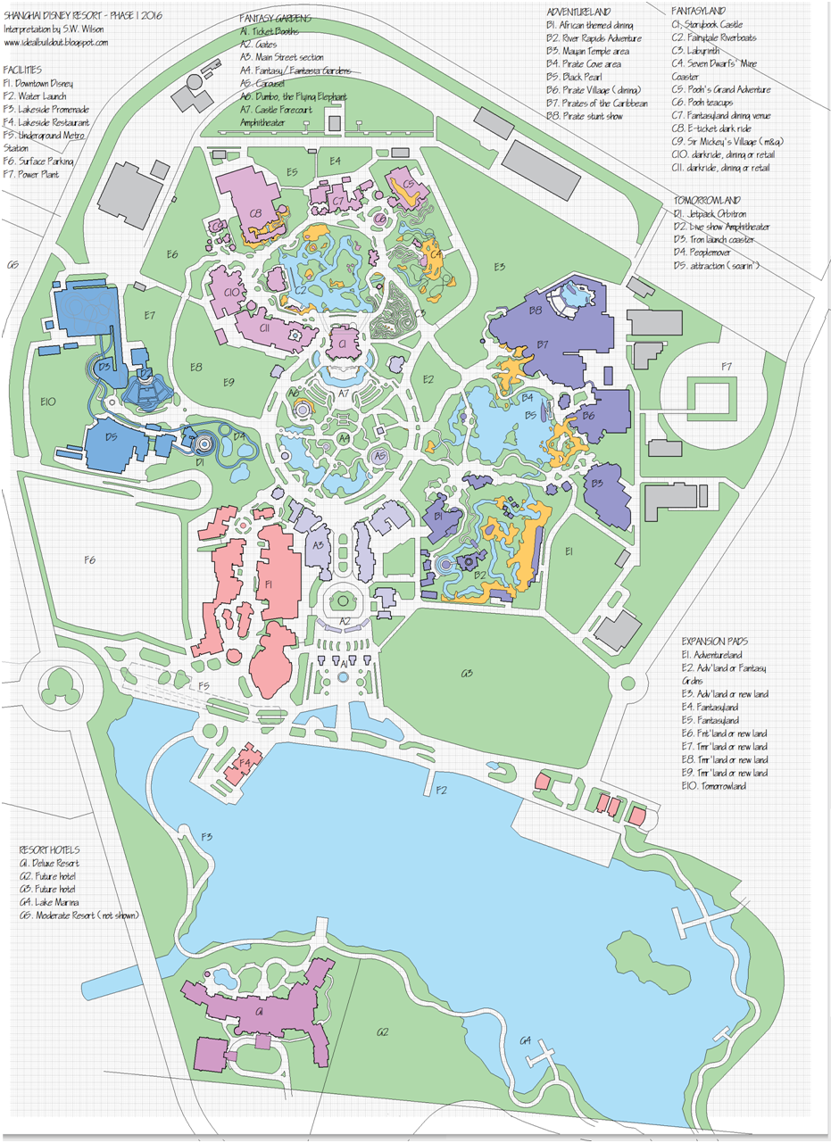 Shanghai Disneyland Park Map